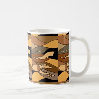Caneca De Café Design da arte abstracta do cão do galgo