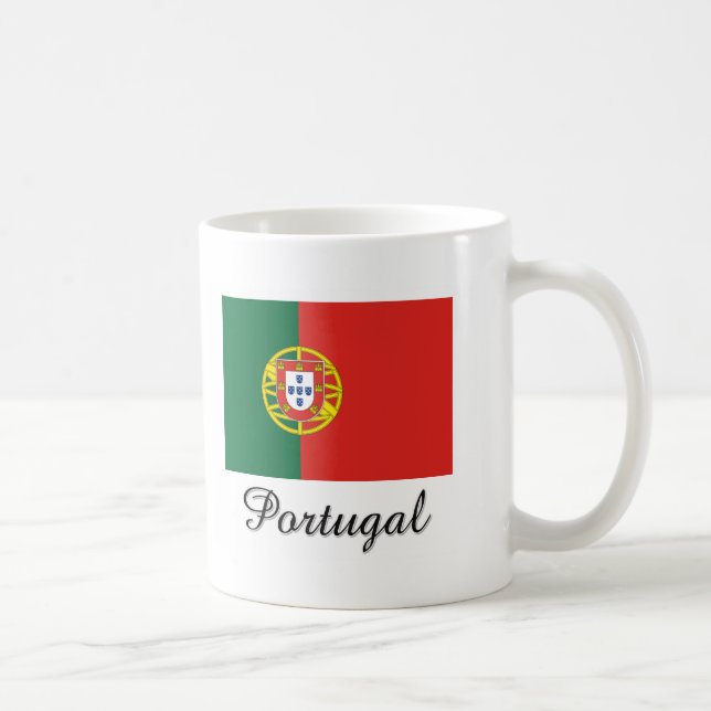 Caneca De Café Design da bandeira de Portugal (Direita)