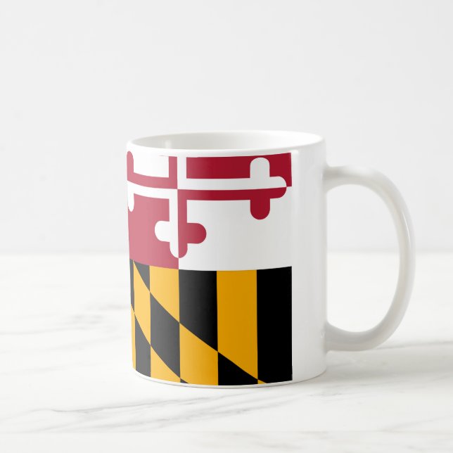 Caneca De Café Design da bandeira do estado de Maryland (Direita)