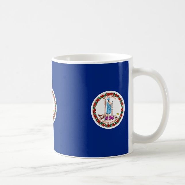 Caneca De Café Design da bandeira do estado de Virgínia (Direita)