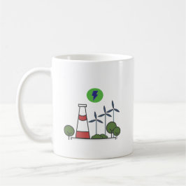 Caneca De Café Design da central nuclear