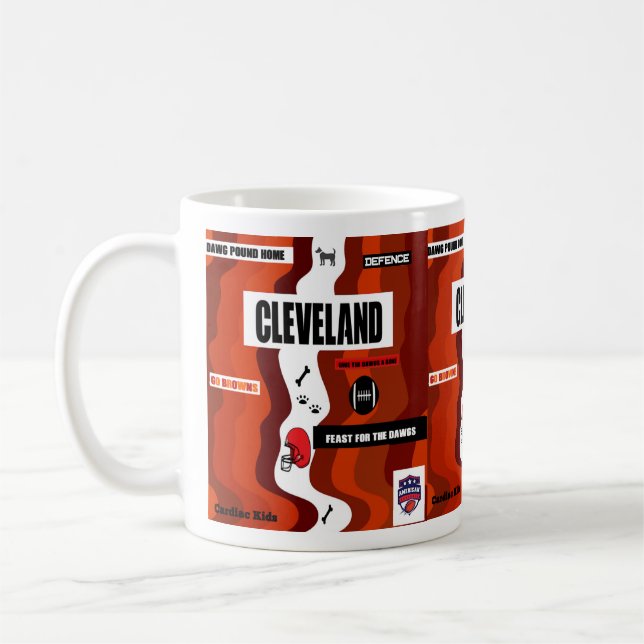 Caneca De Café Design da Equipe Cleveland (Esquerda)