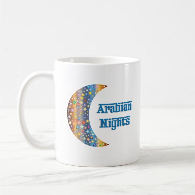 Caneca De Café Design da Estrela da Lua Árabe Crescente (Esquerda)