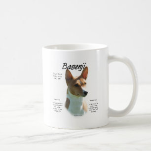 Caneca De Café Design da história de Basenji (castanha)