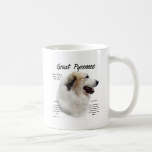 Caneca De Café Design da história de grandes Pyrenees