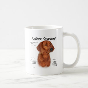 Caneca De Café Design da história do Coonhound de Redbone