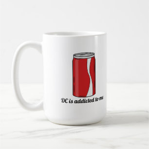 Caneca De Café Design da Lata de Refrigerante 'DC É Viciado em Mi