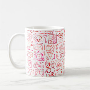 Caneca De Café design da placa de dia de os namorados. Fama de Am