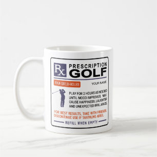 Caneca De Café Design da Receita de Golf Mug Engraçado