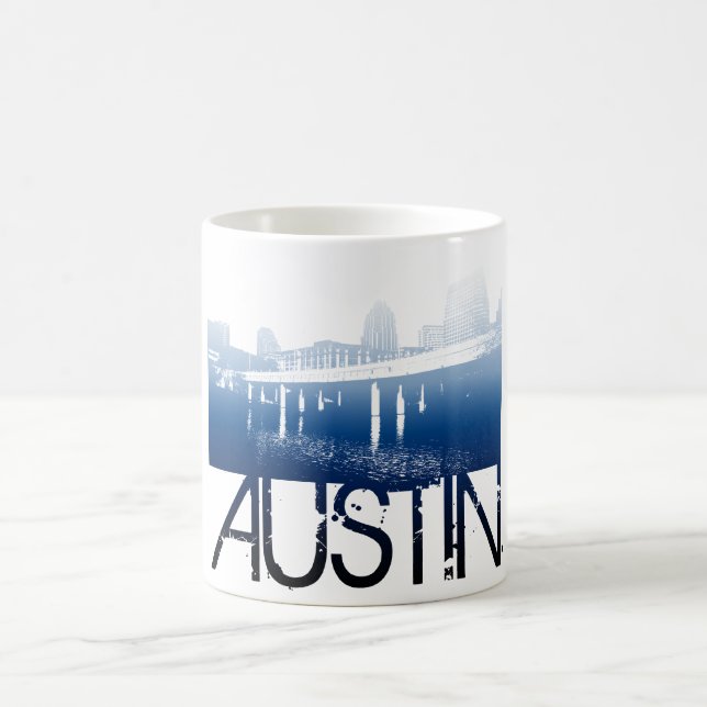 Caneca De Café Design da skyline de Austin (Centro)