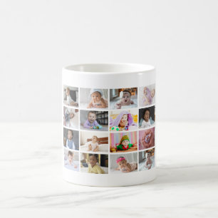Caneca De Café Design da Sua Própria Colagem de Fotos 16