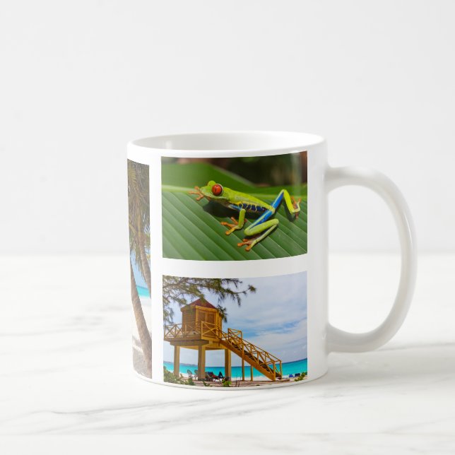 Caneca De Café Design da Sua Própria Fotografia Collage Coffee Mu (Direita)