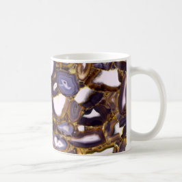 Caneca De Café design de Ágata Roxo Branco Roxo