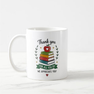 Caneca De Café Design de Agradecimento Personalizado para Profess