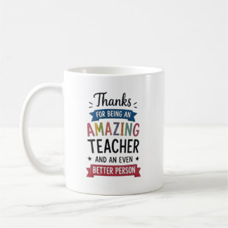 Caneca De Café Design de Agradecimento Personalizado para Profess