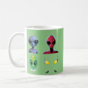 Caneca De Café Design de Alienígena 3D exclusivo