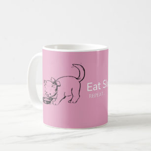 Caneca De Café Design de alimentação por gatos-de-estimação adorá