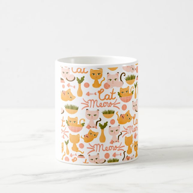 Caneca De Café design de amante de gatos (Centro)