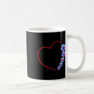 Caneca De Café Design de Amor no Futebol - Fusão de Coração e Fut