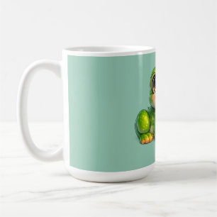 Caneca De Café Design de Animal Kawaii de Sapo com Olhos Grandes