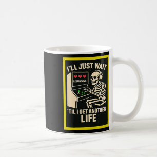 Caneca De Café Design de arcade de jogador esqueleto – Jogos retr