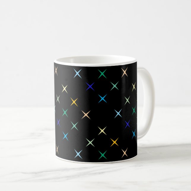 Caneca De Café Design de Artes Geométricas de Meio século Retroat (Frente Esquerda)
