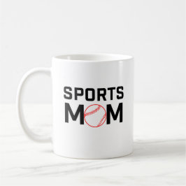 Caneca De Café Design de Baseball de Mãe Esportiva