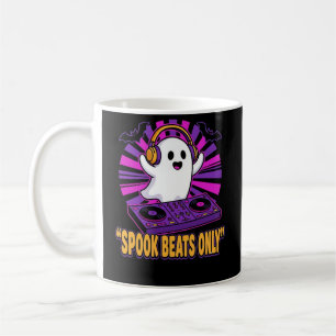 Caneca De Café Design de Batidas de Halloween de DJ Fantasma Assu