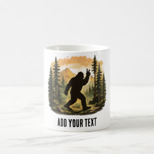 Caneca De Café Design de Bigfoot Sasquatch Engraçado Personalizad