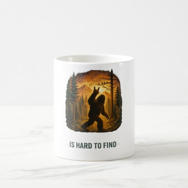 Caneca De Café Design de Bigfoot Sasquatch Engraçado Personalizad (Centro)