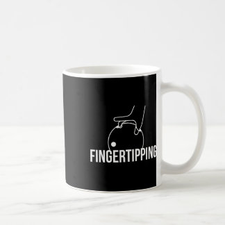 Caneca De Café Design De Boliche De Arranque De Dedos Para Os Esc