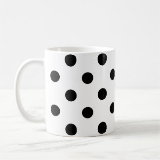 Caneca De Café Design de Bolinhas de de Fundo Branco