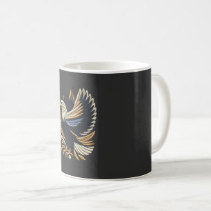 Caneca De Café Design de bordado de águia majestosa Patriótico