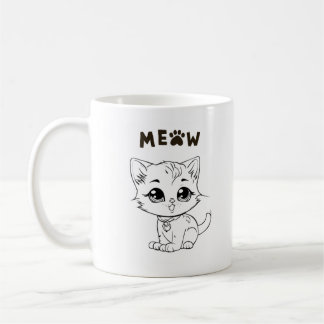 Caneca De Café Design de café de gato bonito