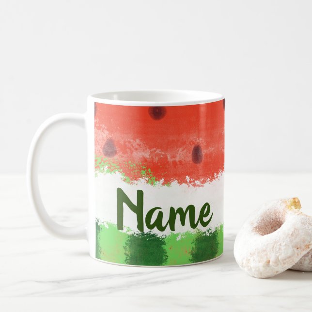 Caneca De Café Design de Café, de Melancia de Verão (Com Donut)