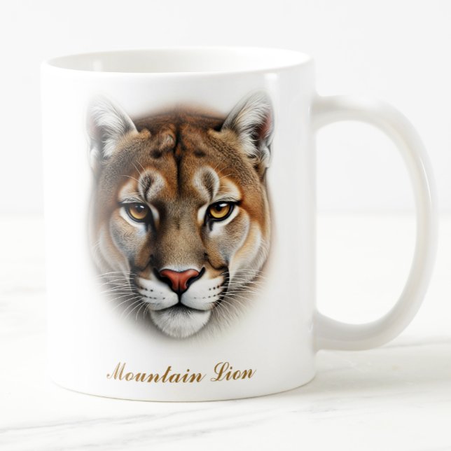 Caneca De Café Design de Café Lion de Montanha Dupla (Criador carregado)