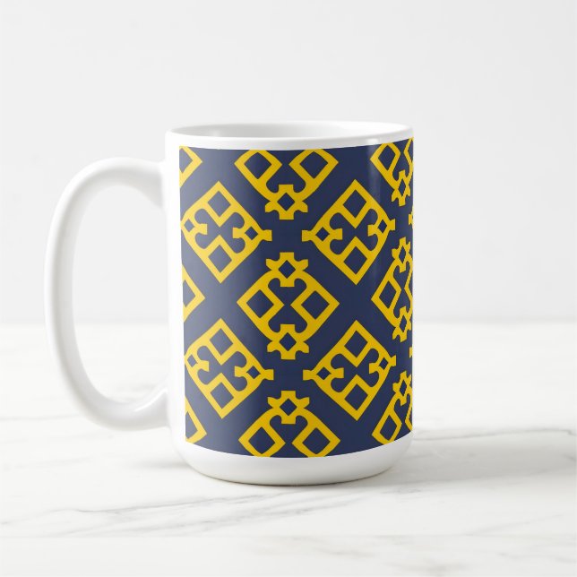 Caneca De Café Design de Café Moderno Geométrico Abstrato Ousado (Esquerda)