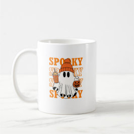 Caneca De Café Design de café Spooky Ghost Halloween