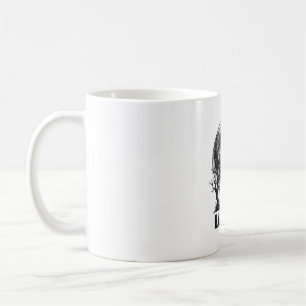 Caneca De Café Design de Camisa da Lua da Casa Assombrada do Hall