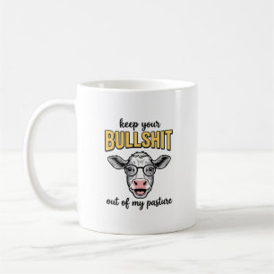 Caneca De Café Design de Camisa Vintage de Pasto de Vaca Engraçad