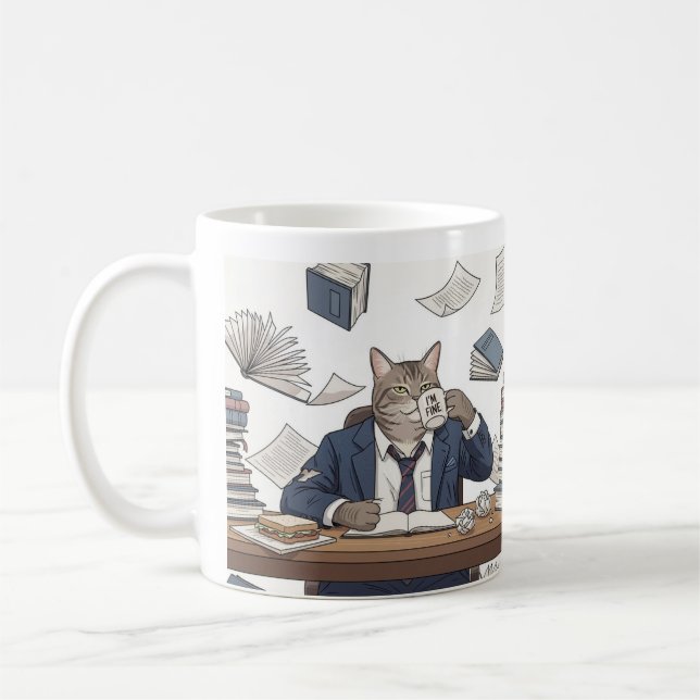 Caneca De Café design de camiseta "Eu estou bem" (Esquerda)