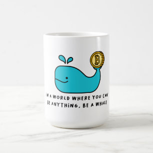 Caneca De Café Design de Cartoon Crypto Investor Bítalo Whale Fun