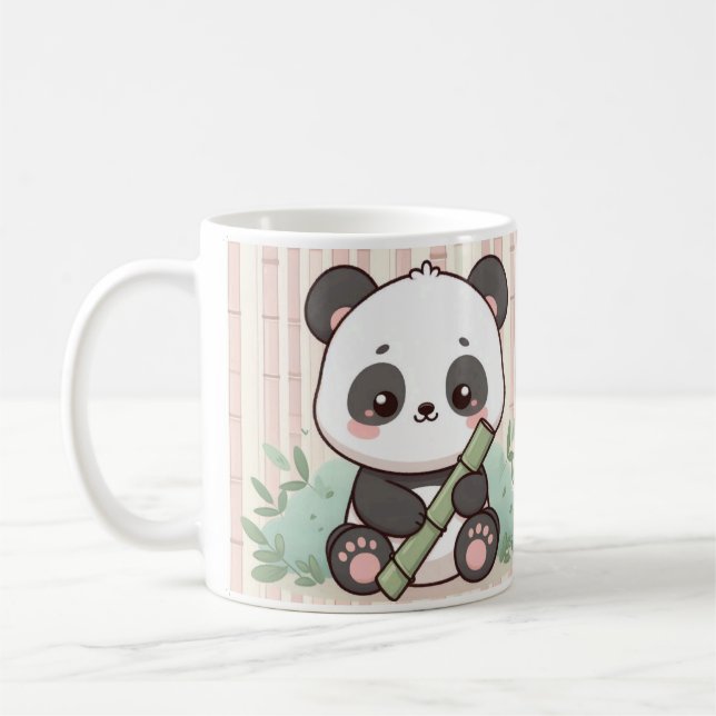 Caneca De Café Design de Cartoon de Cartoon de Panda (Esquerda)