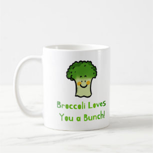 Caneca De Café Design de Cartoons de Broccoli Bonito