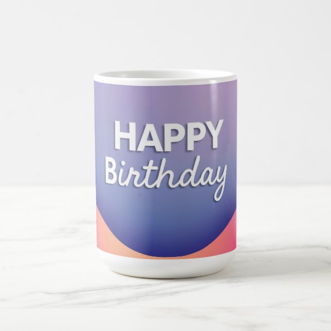 Caneca De Café Design de Celebração de Aniversário (Centro)