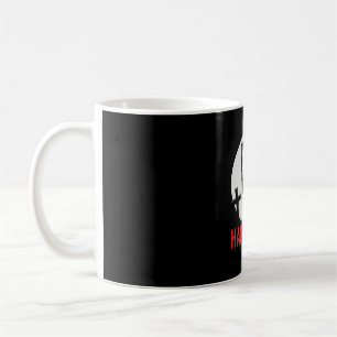 Caneca De Café Design de Cemitério do Ceifador de Halloween