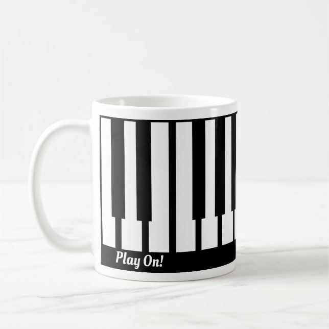 Caneca De Café Design de Chaves Piano legal (Esquerda)