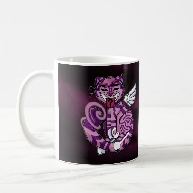 Caneca De Café Design de Cheio de Gato Starplexus Cheshire (Esquerda)