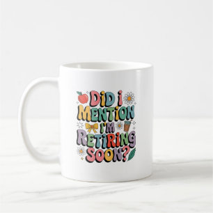 Caneca De Café Design de Citação de Professor se Aposentando em B