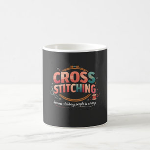 Caneca De Café Design de Citação Engraçada de Bordado